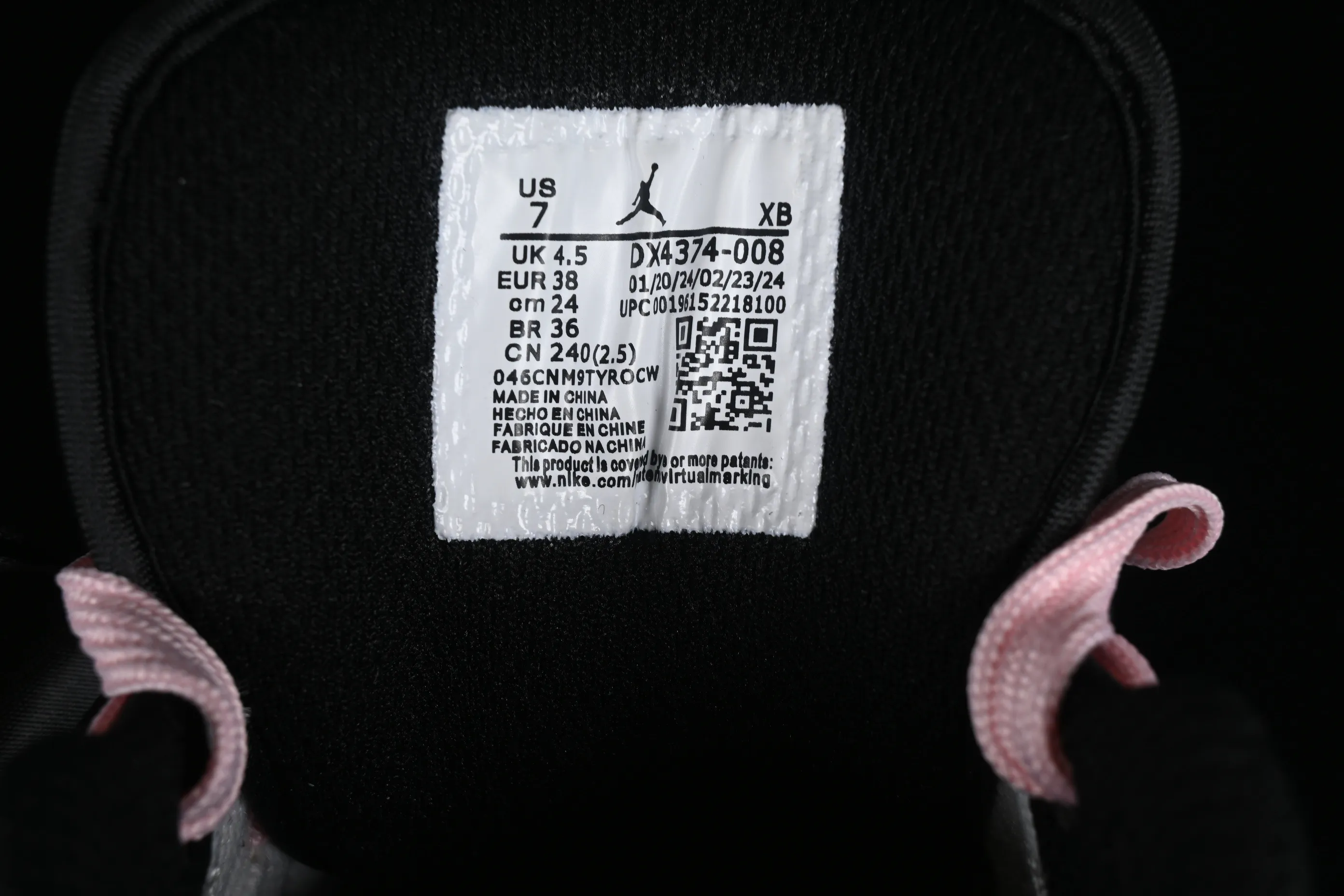 All categories Air Jordan Jordan series basketball shoes Air Jordan 1 Low Air Jordan 1 Low AJ1 Joe 1 Zhizhiberry black pink bow low-top cultural retro basketball shoes DX4374-008